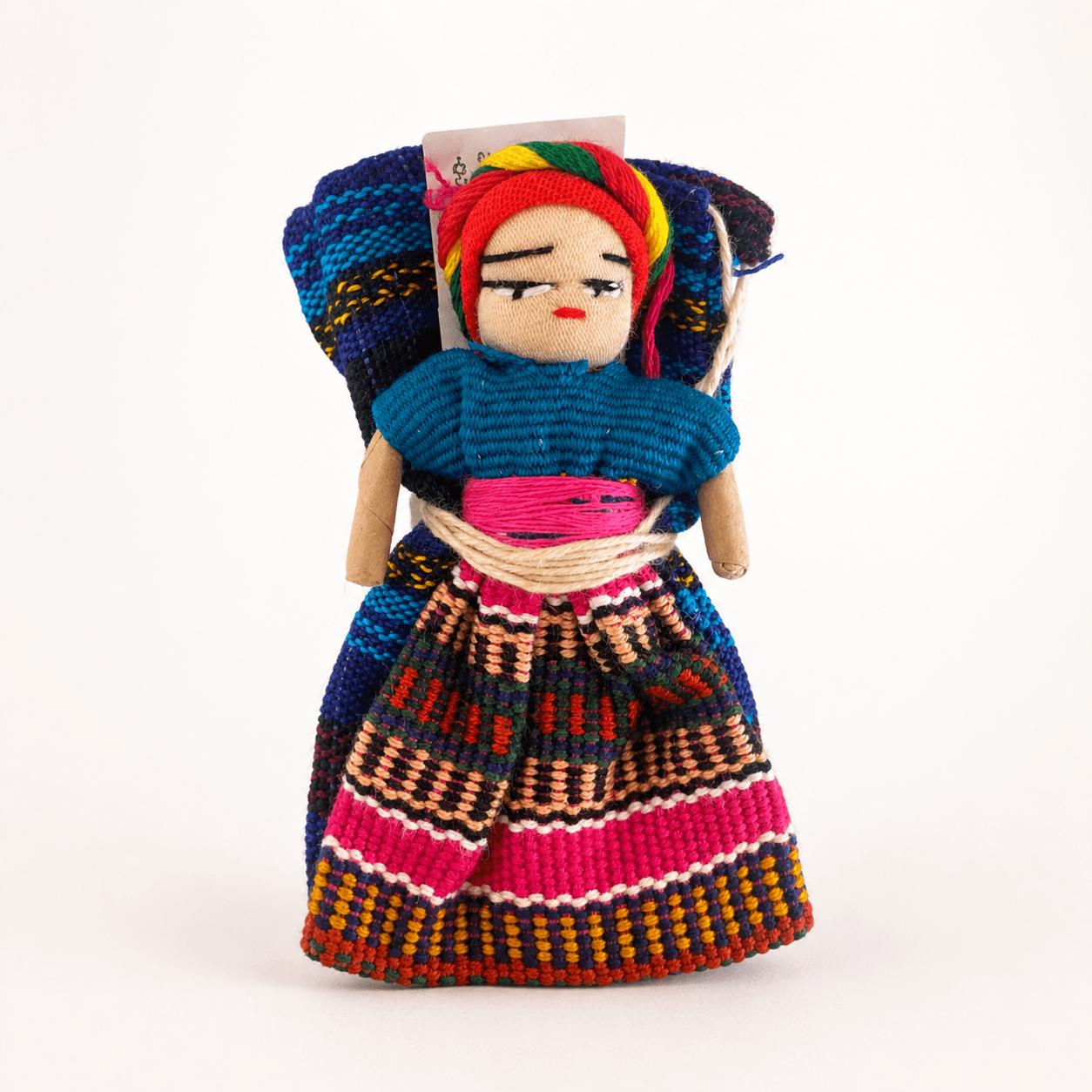 Worry Doll Ornament with Gift Bag + Story - Guatemala Decor La Vie Bien Worry Doll Ornament with Gift Bag + Story - Guatemala