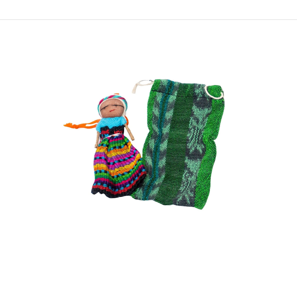 Worry Doll Ornament with Gift Bag + Story - Guatemala Decor La Vie Bien Worry Doll Ornament with Gift Bag + Story - Guatemala