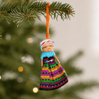 Worry Doll Ornament with Gift Bag + Story - Guatemala Decor La Vie Bien Worry Doll Ornament with Gift Bag + Story - Guatemala