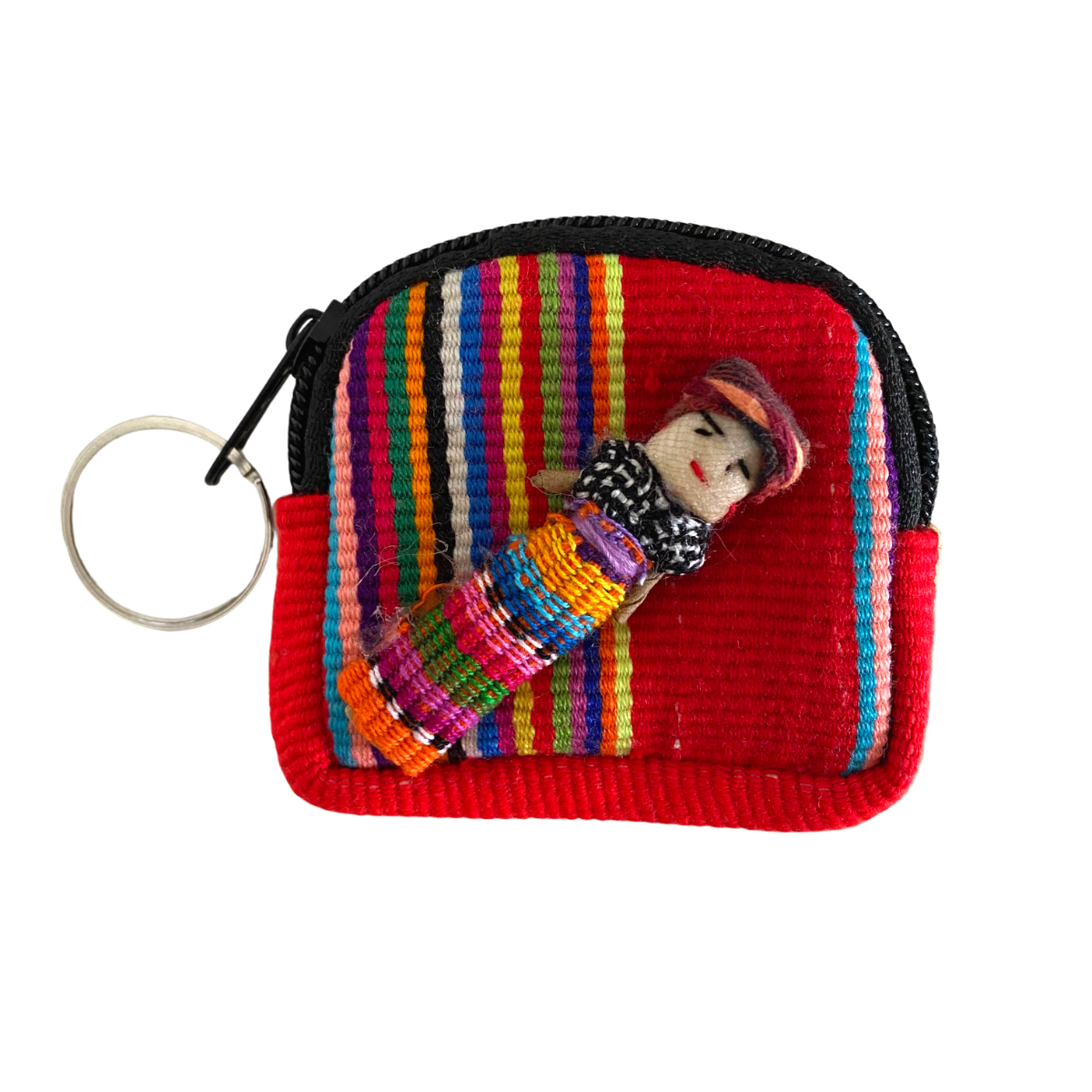 Worry Doll Tiny Bag Keychain | Coin Purse | AirPod Bag - Guatemala Bags La Vie Bien Worry Doll Tiny Bag Keychain | Coin Purse | AirPod Bag - Guatemala