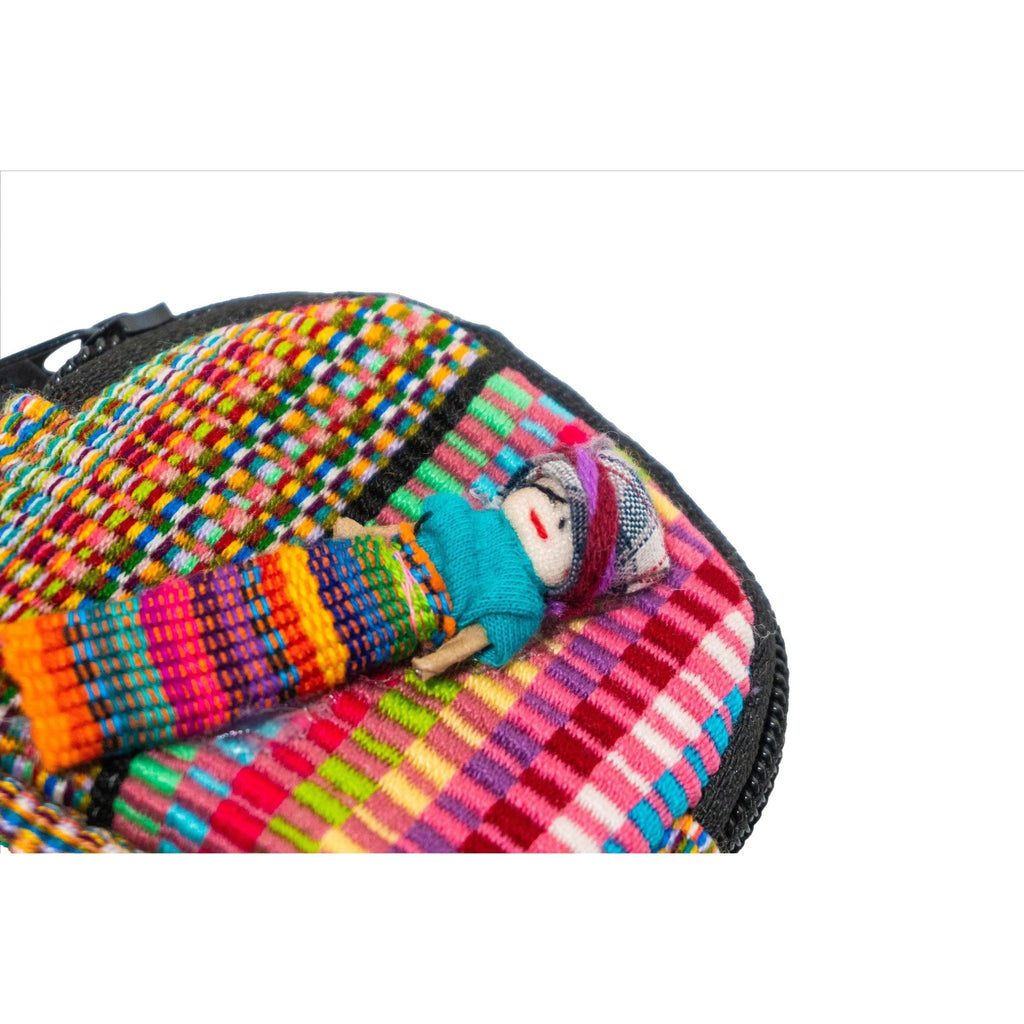 Worry Doll Tiny Bag Keychain | Coin Purse | AirPod Bag - Guatemala Bags La Vie Bien Worry Doll Tiny Bag Keychain | Coin Purse | AirPod Bag - Guatemala