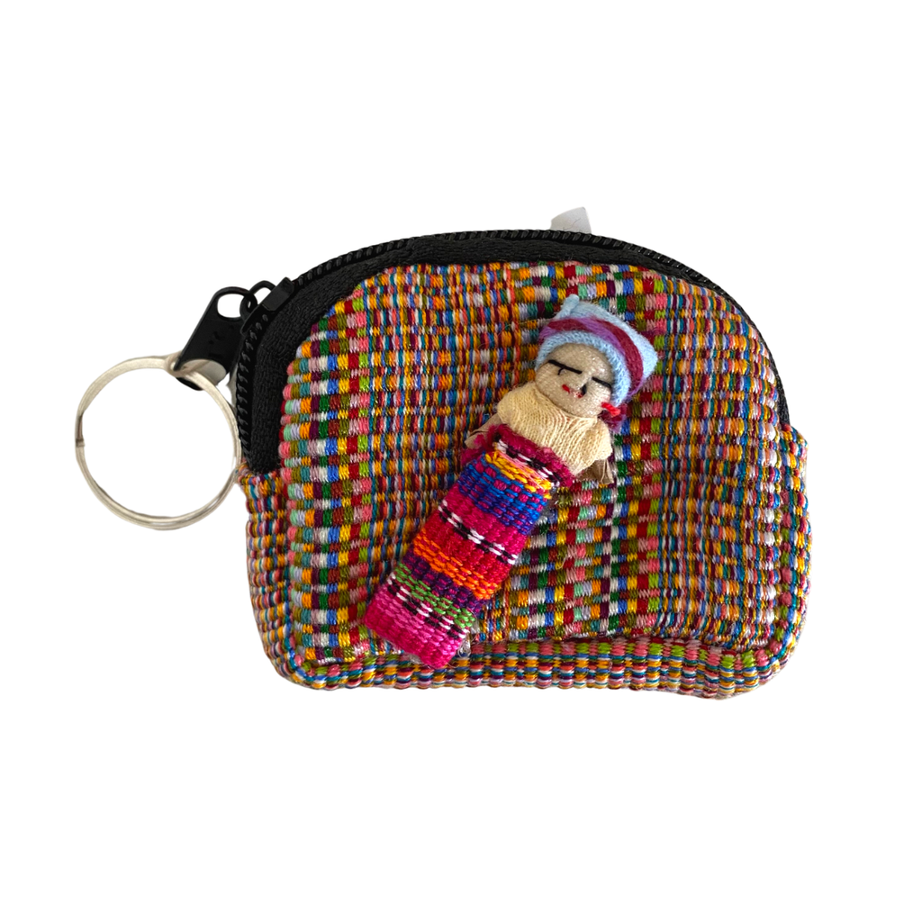 Worry Doll Tiny Bag Keychain | Coin Purse | AirPod Bag - Guatemala Bags La Vie Bien Worry Doll Tiny Bag Keychain | Coin Purse | AirPod Bag - Guatemala