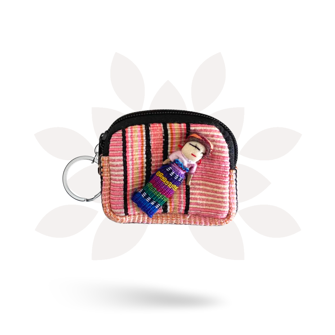 Worry Doll Tiny Bag Keychain | Coin Purse | AirPod Bag - Guatemala Bags La Vie Bien Worry Doll Tiny Bag Keychain | Coin Purse | AirPod Bag - Guatemala