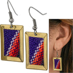 Woven Aguayo Rainbow Earrings