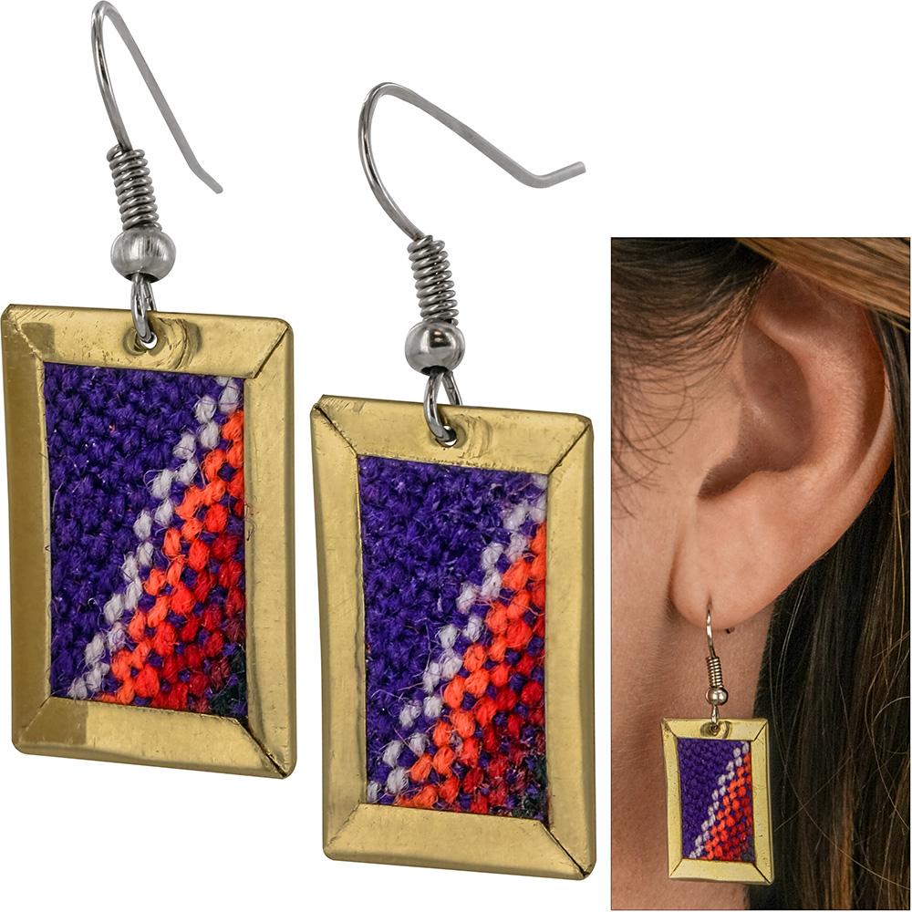 Woven Aguayo Rainbow Earrings Earrings - Fashion La Vie Bien Woven Aguayo Rainbow Earrings