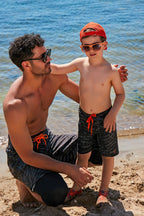 Woven Black Boys Shorts B2364 Erkek Çocuk Mayo La Vie Bien Woven Black Boys Shorts B2364