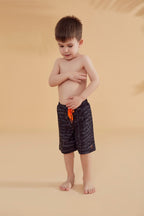 Woven Black Boys Shorts B2364 Erkek Çocuk Mayo La Vie Bien Woven Black Boys Shorts B2364