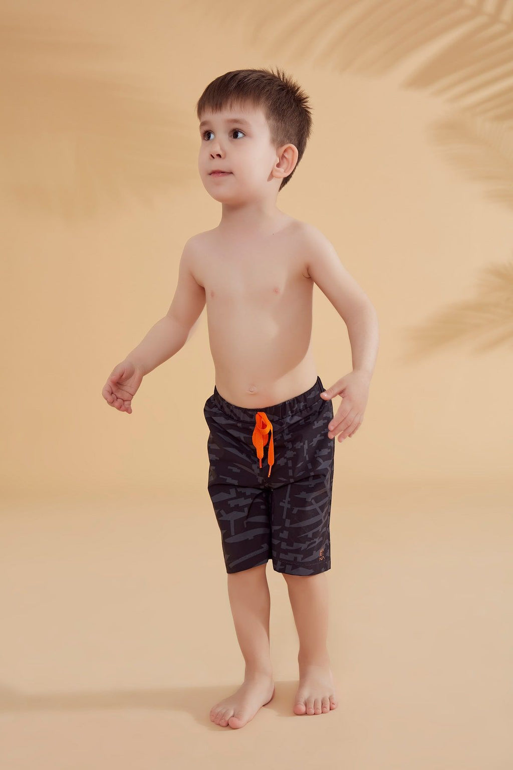 Woven Black Boys Shorts B2364 Erkek Çocuk Mayo La Vie Bien Woven Black Boys Shorts B2364