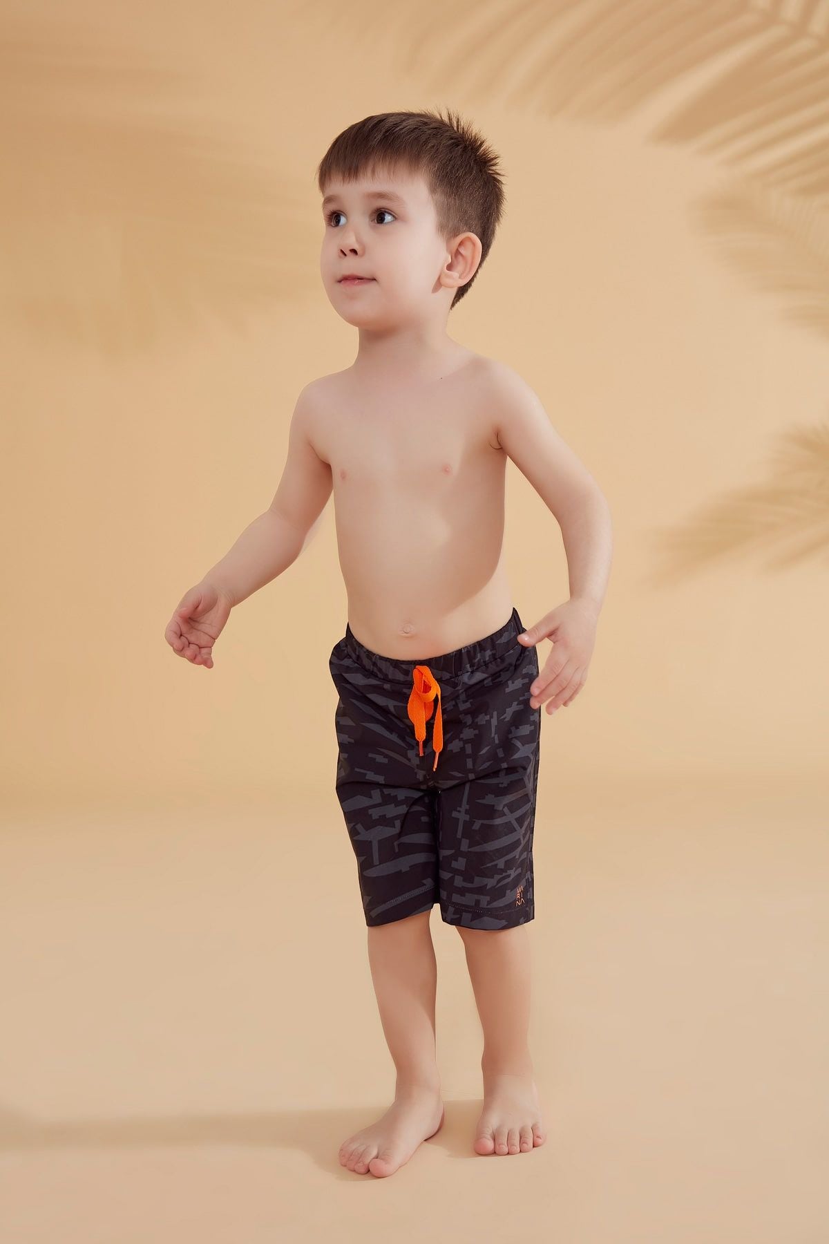 Woven Black Boys Shorts B2364 Erkek Çocuk Mayo La Vie Bien Woven Black Boys Shorts B2364