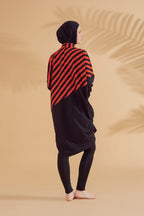 Woven Black Burkini Modest Swimwear M2307 Covered Burkini Swimwear La Vie Bien Woven Black Burkini Modest Swimwear M2307