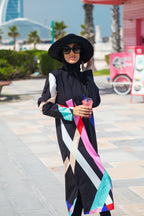 Woven Black Burkini Modest Swimwear M2310 Covered Burkini Swimwear La Vie Bien Woven Black Burkini Modest Swimwear M2310