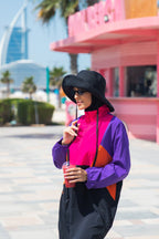 Woven Black Half Coverage Swimsuit M2312 Covered Burkini Swimwear La Vie Bien Woven Black Half Coverage Swimsuit M2312
