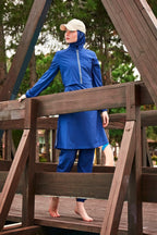 Woven Burkini Modest Swimwear M2435 Covered Burkini Swimwear La Vie Bien Woven Burkini Modest Swimwear M2435