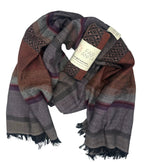 Woven Cotton Scarf - Patterned Purple Sunset by Fair Anita