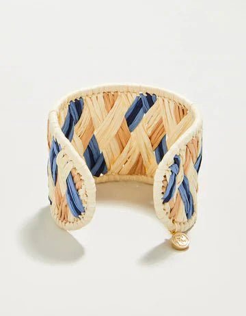 Woven Cuff Natural/Blue La Vie Bien Woven Cuff Natural/Blue
