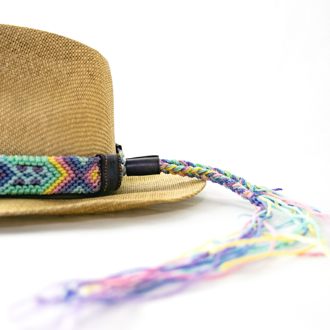 Woven Friendship Adjustable Hat Band Macrame - Mexico Apparel La Vie Bien Woven Friendship Adjustable Hat Band Macrame - Mexico