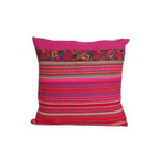 Woven Hmong Fabric Pink Cushion Cover - Thailand Decor La Vie Bien Woven Hmong Fabric Pink Cushion Cover - Thailand
