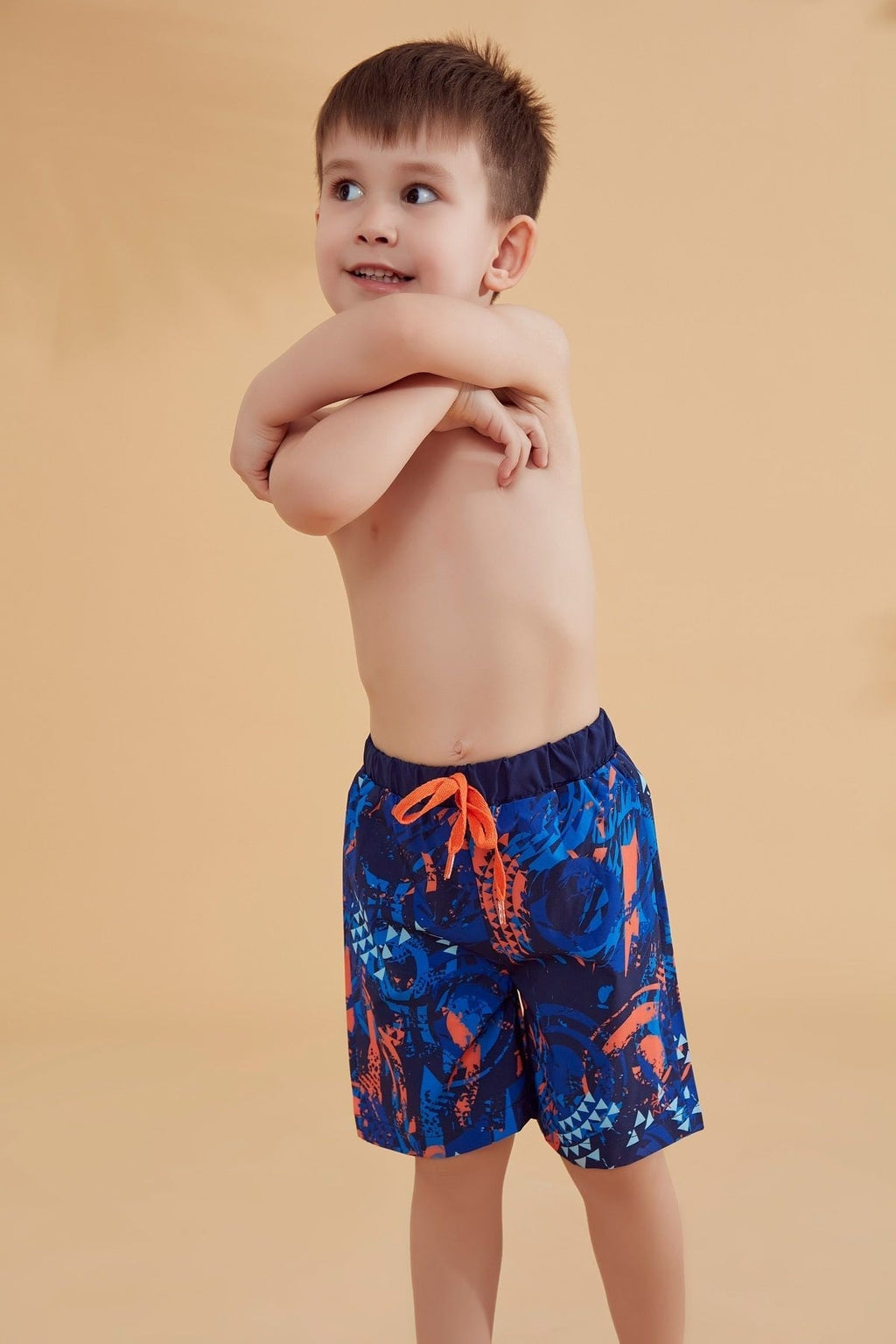 Woven Navy Boys Shorts B2362 Erkek Çocuk Mayo La Vie Bien Woven Navy Boys Shorts B2362