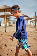 Woven Navy Boys Shorts B2431 Erkek Çocuk Mayo La Vie Bien Woven Navy Boys Shorts B2431