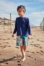 Woven Navy Boys Shorts B2431 Erkek Çocuk Mayo La Vie Bien Woven Navy Boys Shorts B2431