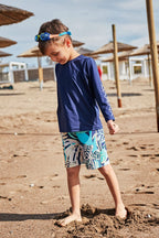 Woven Navy Boys Shorts B2431 Erkek Çocuk Mayo La Vie Bien Woven Navy Boys Shorts B2431