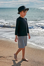 Woven Navy Boys Shorts B2432 Erkek Çocuk Mayo La Vie Bien Woven Navy Boys Shorts B2432