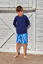 Woven Navy Boys Shorts B2435 Erkek Çocuk Mayo La Vie Bien Woven Navy Boys Shorts B2435