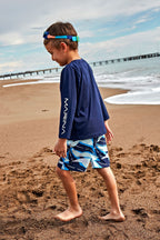 Woven Navy Boys Shorts B2436 Erkek Çocuk Mayo La Vie Bien Woven Navy Boys Shorts B2436