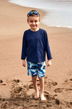 Woven Navy Boys Shorts B2436 Erkek Çocuk Mayo La Vie Bien Woven Navy Boys Shorts B2436