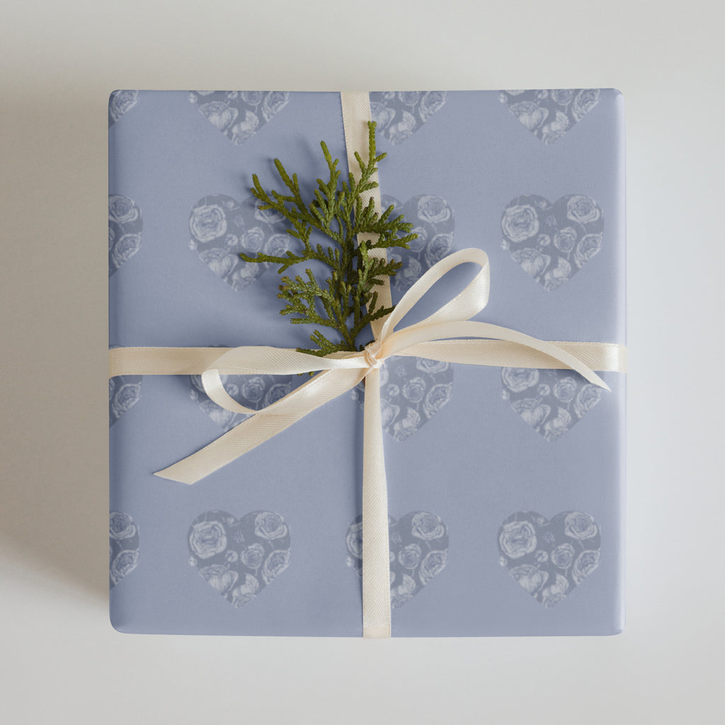 Soft gray hearts Wrapping paper sheets