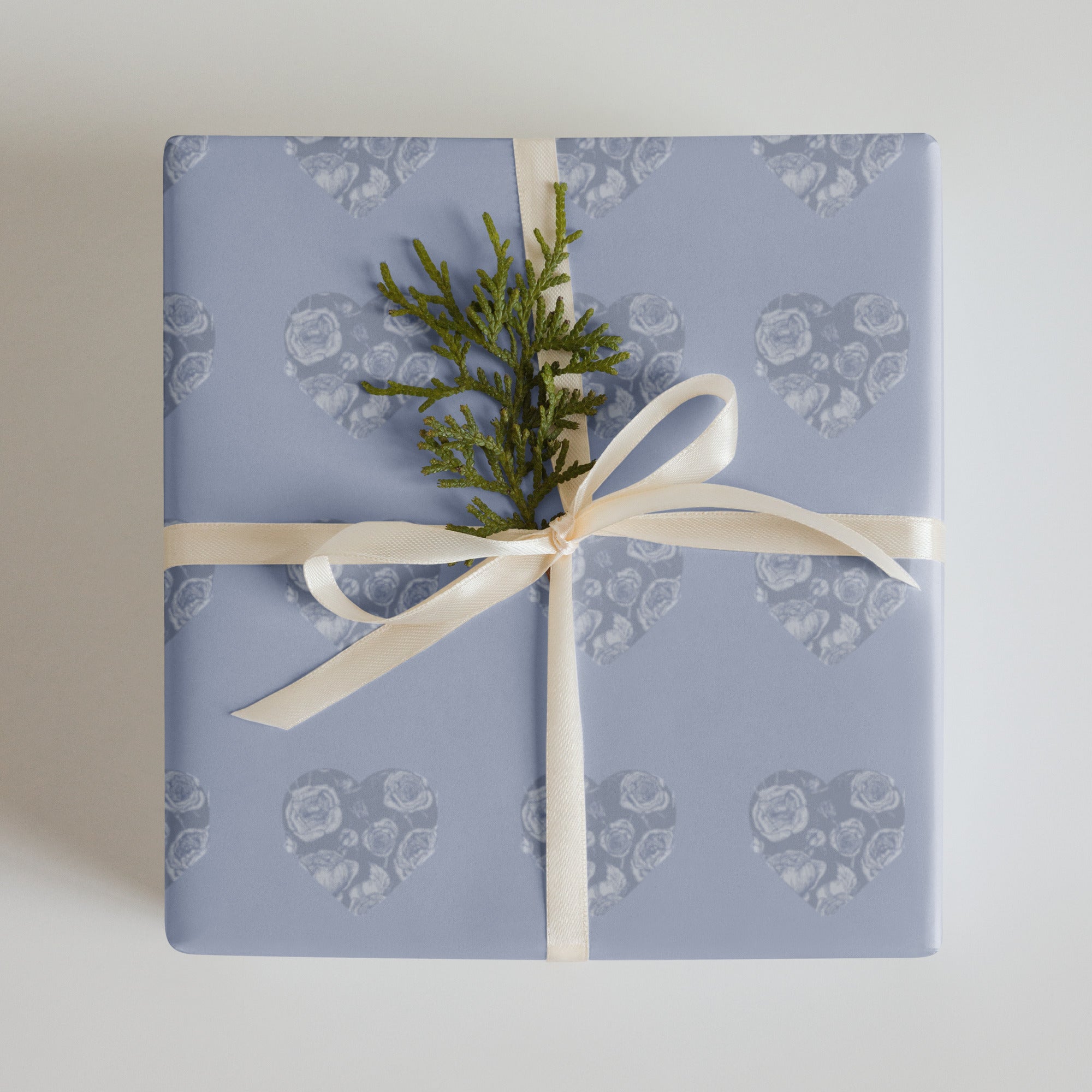 Soft gray hearts Wrapping paper sheets