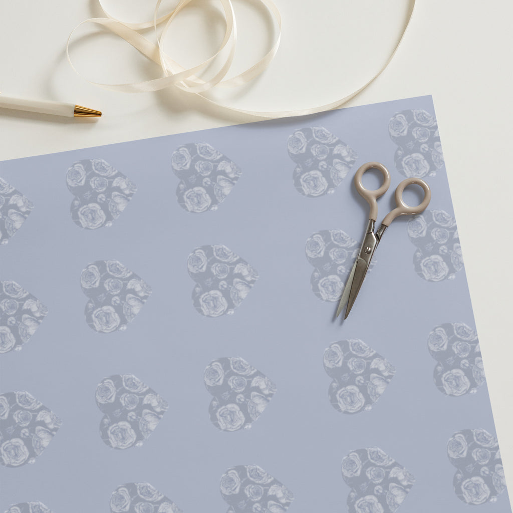 Soft gray hearts Wrapping paper sheets