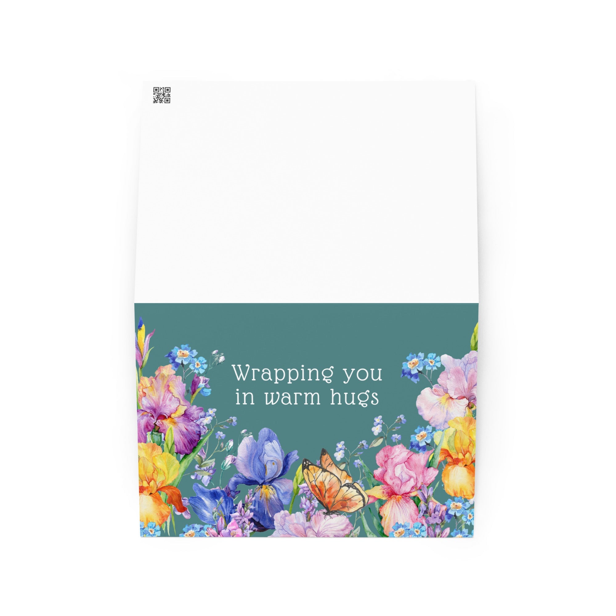 Wrapping you in warm hugs colorful floral comfort Greeting card, blank with envelope Greeting card La Vie Bien Wrapping you in warm hugs colorful floral comfort Greeting card, blank with envelope