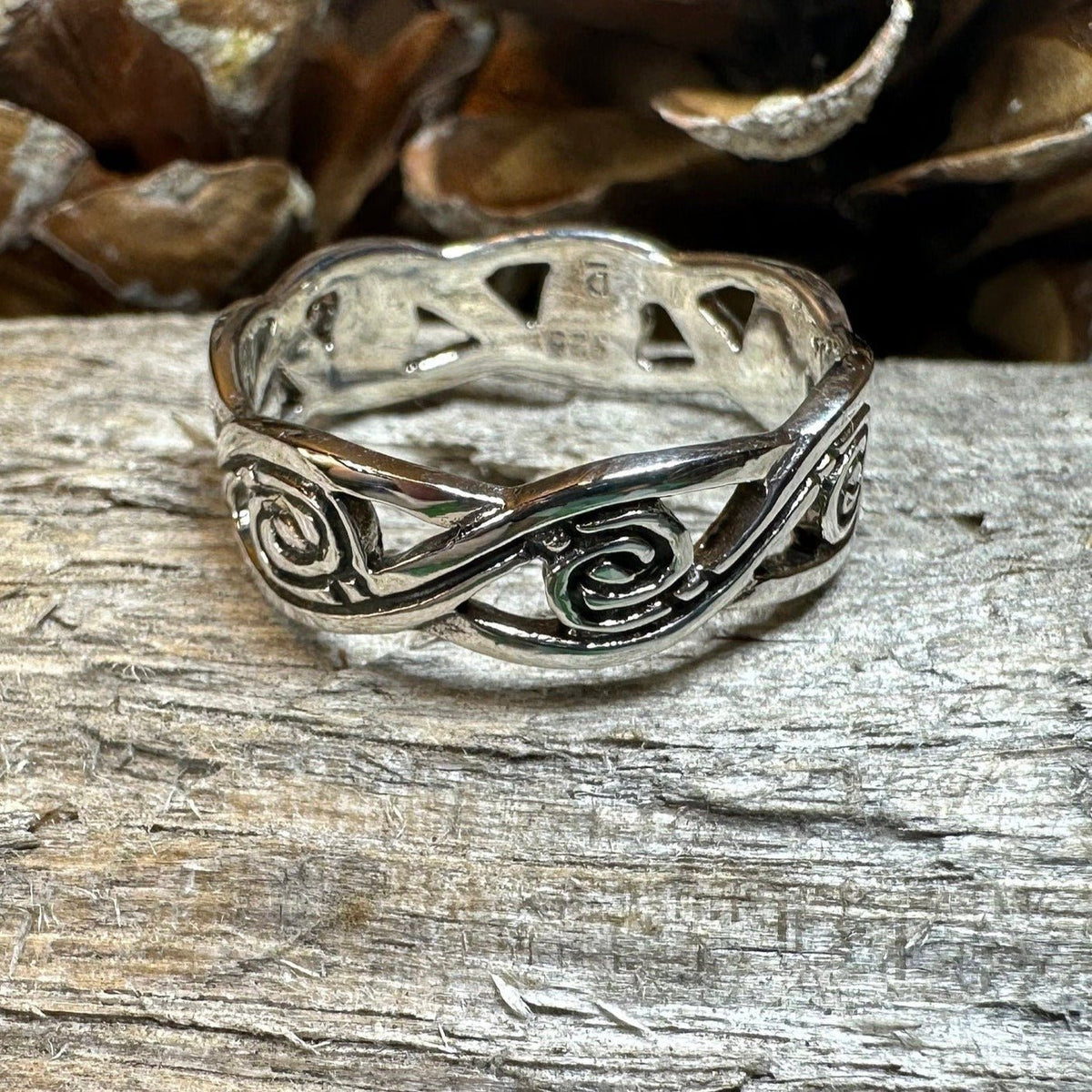 Wren Celtic Triple Spiral Ring in Sterling Silver Ring La Vie Bien Wren Celtic Triple Spiral Ring in Sterling Silver