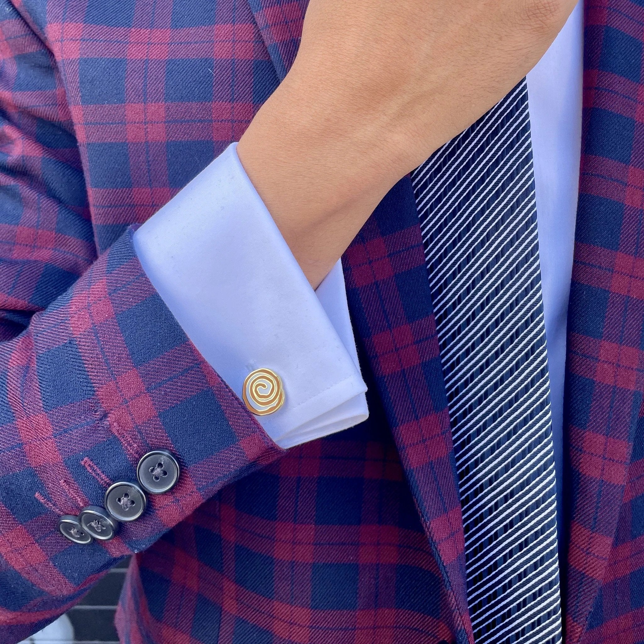 Jalebi Cufflinks by Modern Desi