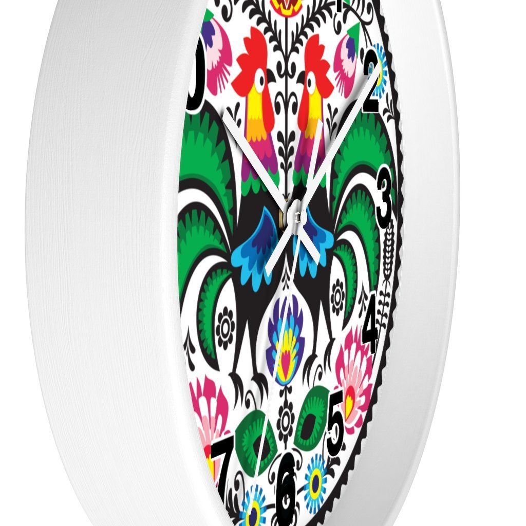 Wycinanki Wall Clock