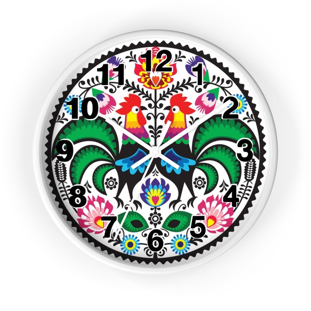 Wycinanki Wall Clock