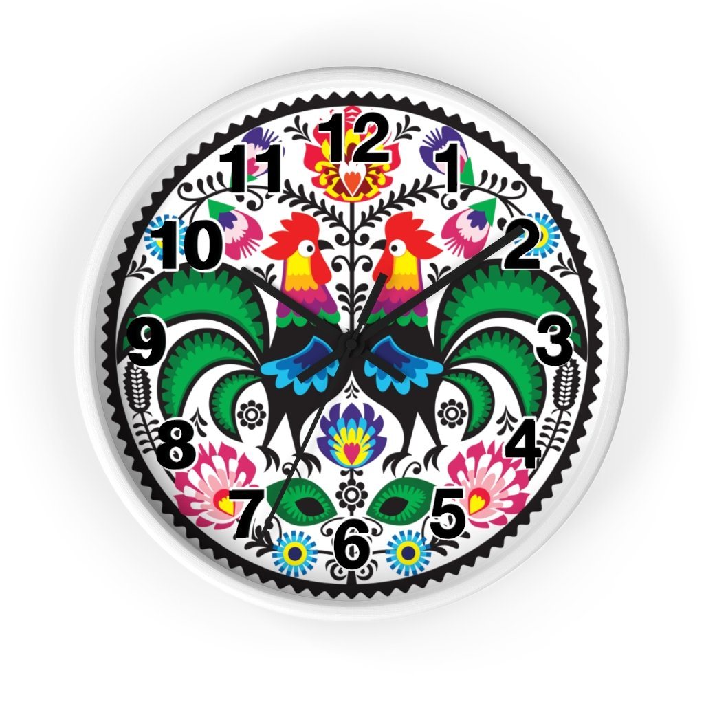 Wycinanki Wall Clock
