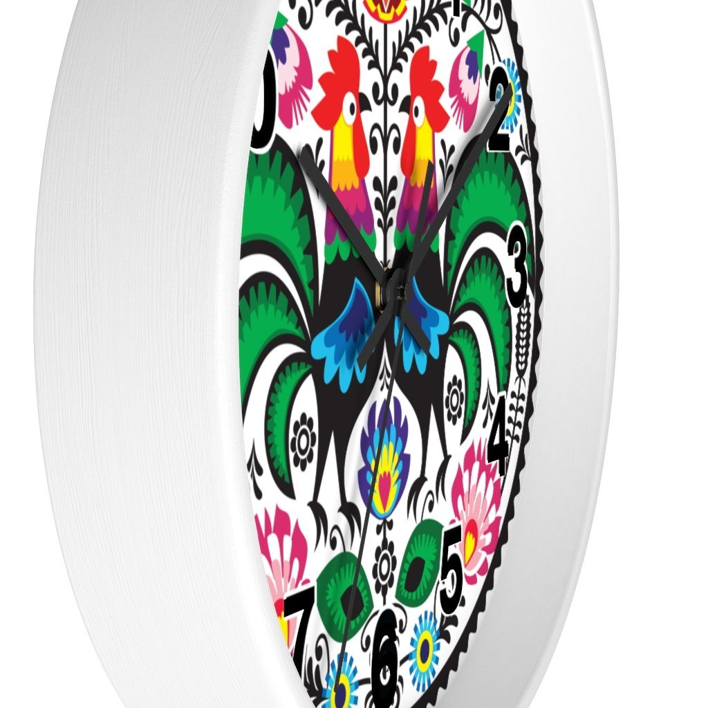 Wycinanki Wall Clock