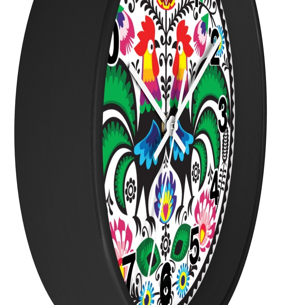 Wycinanki Wall Clock