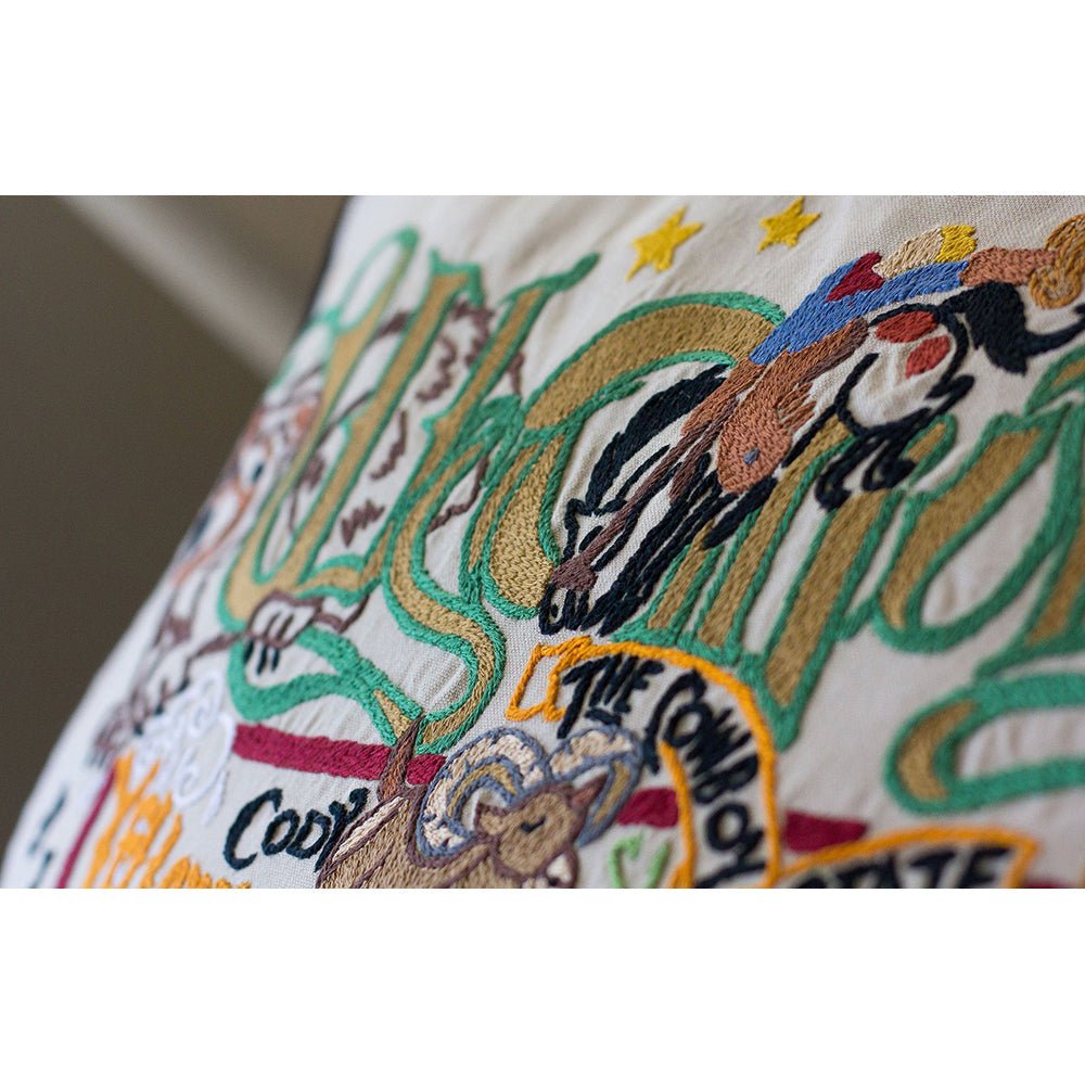 Wyoming Hand - Embroidered Pillow Pillows La Vie Bien Wyoming Hand - Embroidered Pillow