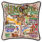 Wyoming Hand - Embroidered Pillow Pillows La Vie Bien Wyoming Hand - Embroidered Pillow