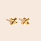 X Stud Earrings by Oh Clementine