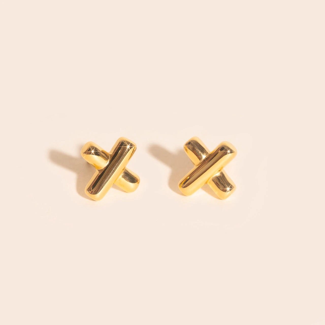 X Stud Earrings by Oh Clementine