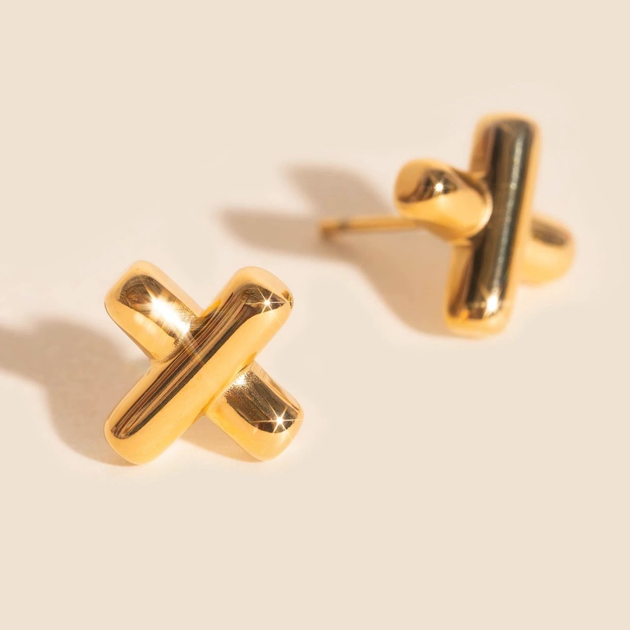 X Stud Earrings by Oh Clementine