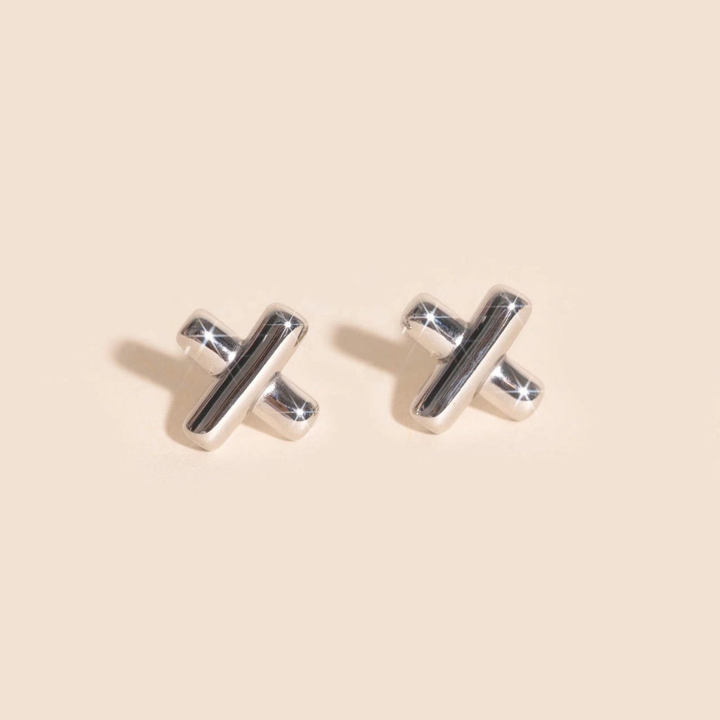 X Stud Earrings by Oh Clementine