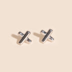 X Stud Earrings by Oh Clementine