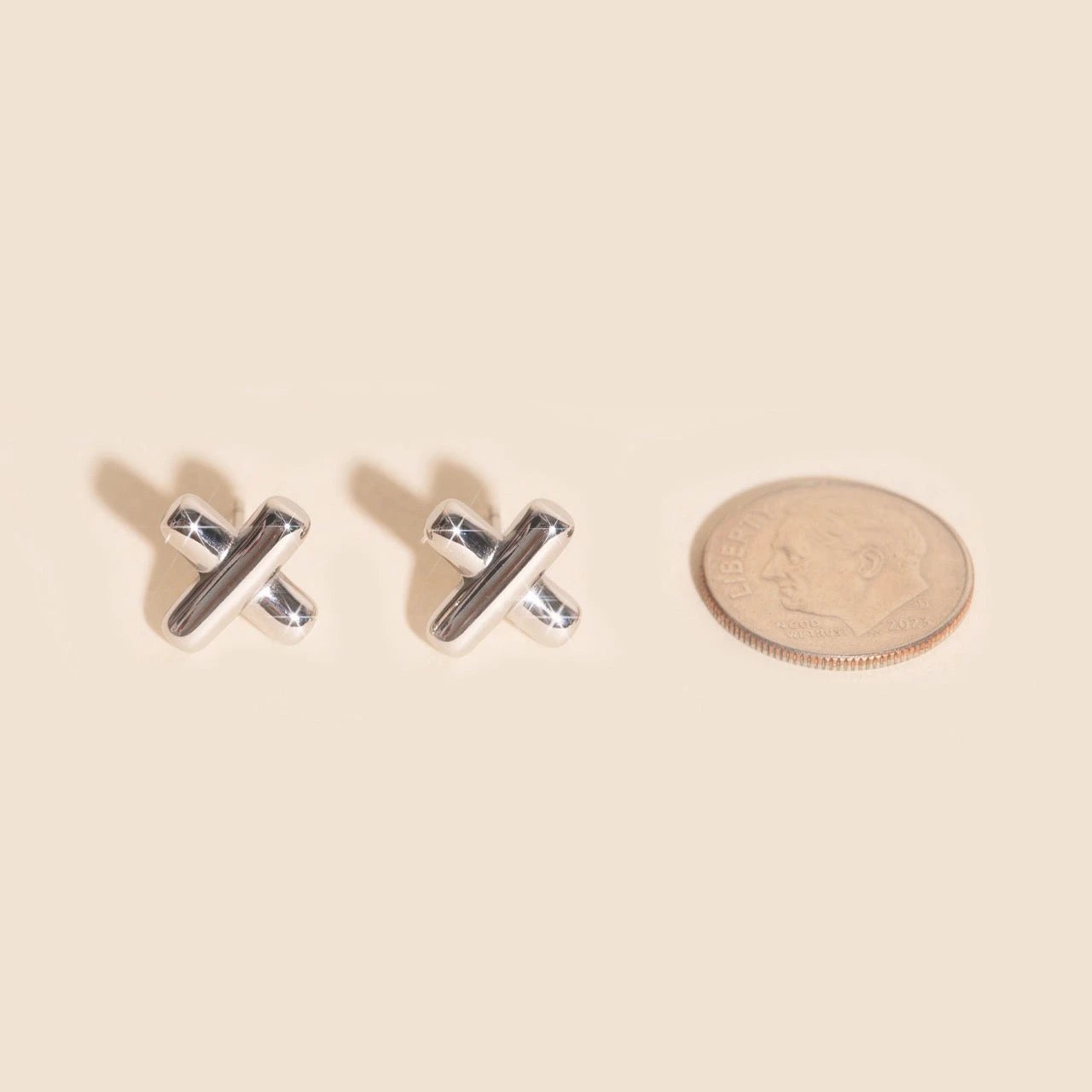 X Stud Earrings by Oh Clementine