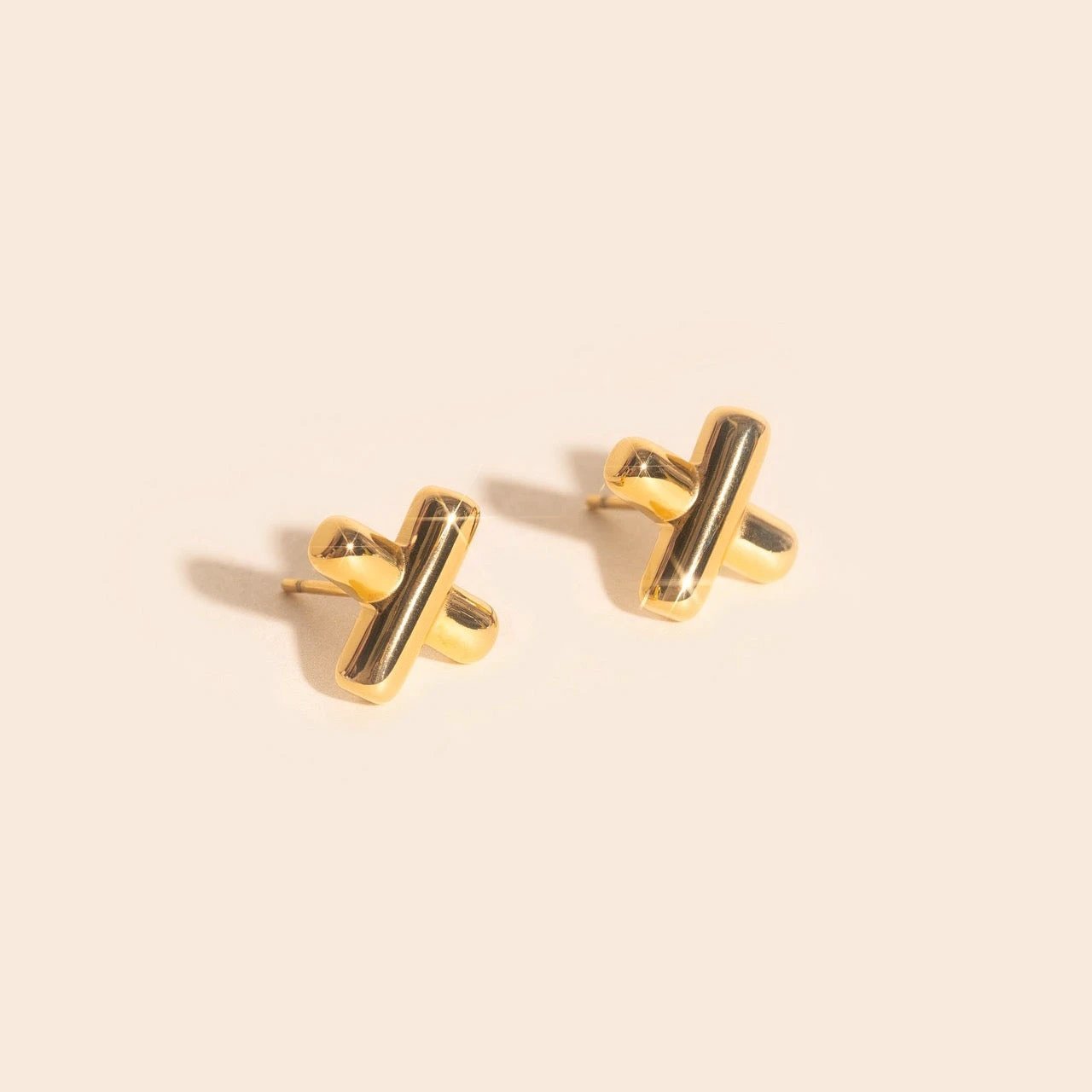 X Stud Earrings by Oh Clementine