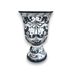 XL Black Talavera Planter | Hand-Painted Pedestal Flower Pot Talavera Flower Pot La Vie Bien XL Black Talavera Planter | Hand-Painted Pedestal Flower Pot